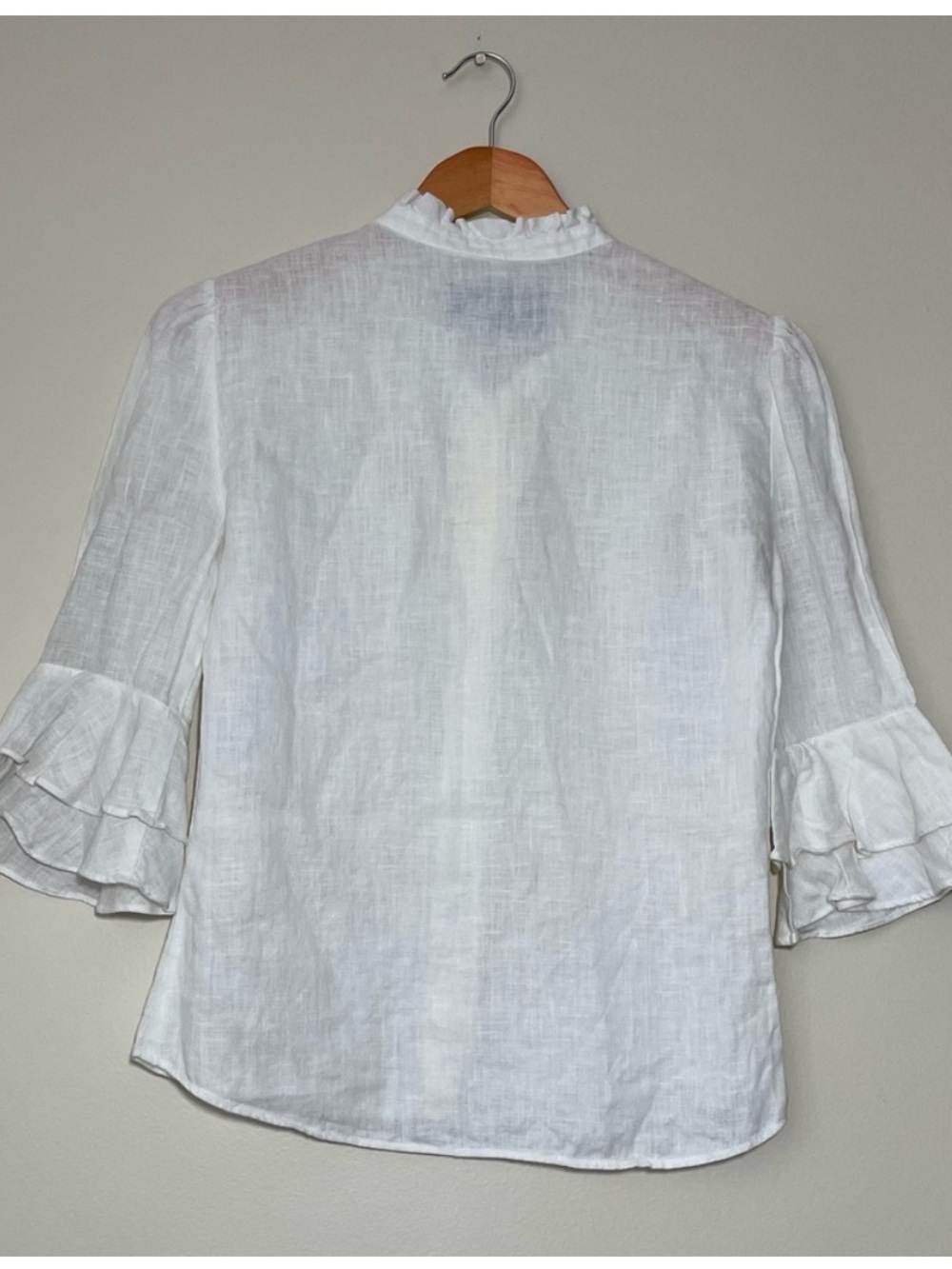 Reformation Linen Ruffle Shirt - Picture 6 of 9